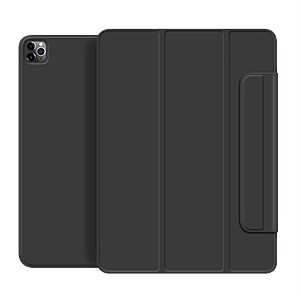 Θήκη Tri-Fold Flip Cover για iPad Pro (2018/2020/2021/2022) 12.9" με μαγνητική πλάτη και ενισχυμένο κούμπωμα σε χρώμα μαύρο
