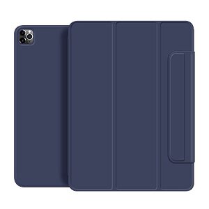 Θήκη Tri-Fold Flip Cover για iPad Pro (2018/2020/2021/2022) 12.9" με μαγνητική πλάτη και ενισχυμένο κούμπωμα σε χρώμα μπλε