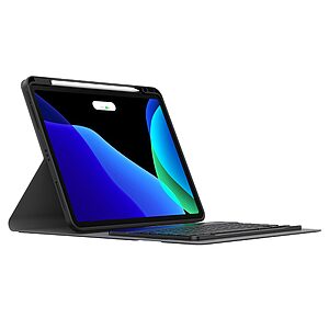 Θήκη BASEUS με αποσπώμενο πληκτρολόγιο Flip Cover για iPad Pro (2018/2020/2021) 11" από TPU και προστατευτικό κάλυμα κάμερας σε χρώμα μαύρο - Image 3