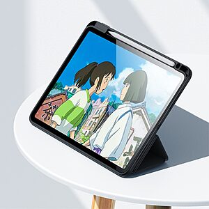 Θήκη BENKS Leather Series Tri-Fold Flip Cover για iPad Pro (2018/2020/2021/2022) 11" από TPU και μαγνητική αποσπώμενη πλάτη από αυθεντικό δέρμα σε χρώμα μαύρο - Image 4