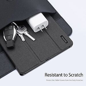 Θήκη Dux Ducis Domo Series Tri-Fold Flip Cover για Lenovo Tab K10 10.3" από TPU με ενισχυμένη εσωτερική πλάτη σε χρώμα μαύρο - Image 4