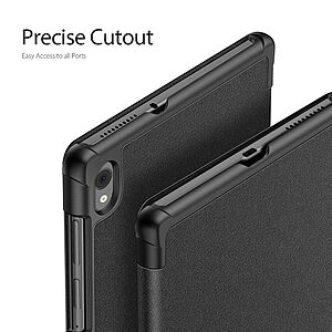 Θήκη Dux Ducis Domo Series Tri-Fold Flip Cover για Lenovo Tab K10 10.3" από TPU με ενισχυμένη εσωτερική πλάτη σε χρώμα μαύρο - Image 5