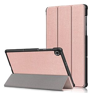 Θήκη Tri-Fold Flip Cover για Lenovo Tab M10 FHD Plus (2nd Gen) 10.3" TPU με ενισχυμένες γωνίες σε χρώμα ροζ χρυσό