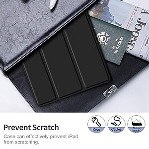 Θήκη Tri-Fold Flip Cover για Lenovo Tab M10 HD (2nd Gen) 10.1" από Πλαστικό με ενισχυμένες γωνίες σε χρώμα μαύρο - Image 4