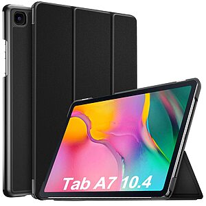 Θήκη Tri-Fold Flip Cover για Galaxy Tab A7 (2020) 10.4" TPU με ενισχυμένες γωνίες σε χρώμα μαύρο