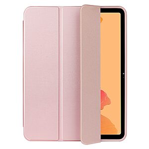 Θήκη Tri-Fold Flip Cover για Galaxy Tab A7 (2020) 10.4" TPU με ειδική θέση για πενάκι και ενισχυμένες γωνίες σε χρώμα ροζ χρυσό - Image 4