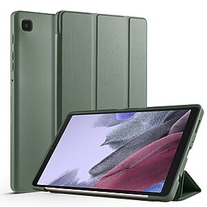 Θήκη Tri-Fold Flip Cover για Galaxy Tab A7 Lite 8.7" από TPU και ενισχυμένη εσωτερική πλάτη σε χρώμα πράσινο
