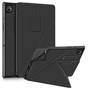 Θήκη Flip Cover για Galaxy Tab A8 10.5" με πολλαπλές θέσεις στήριξης και διπλή ενισχυμένη πλάτη σε χρώμα μαύρο