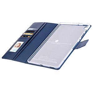 Θήκη Tablet Flip Wallet δερματίνη με υποδοχές καρτών και ειδική θέση για πενάκι για Galaxy Tab S6 Lite / S6 Lite (2022) σε χρώμα μπλε - Image 3