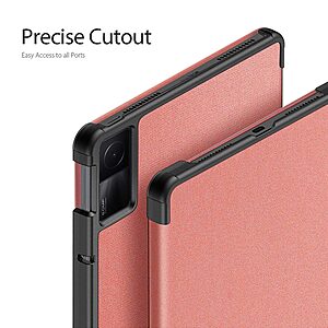 Θήκη Dux Ducis Domo Series Tri-Fold Flip Cover για Redmi Pad 10.61" από TPU με ενισχυμένη εσωτερική πλάτη σε χρώμα ροζ - Image 4