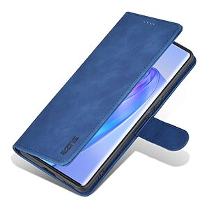 Θήκη Honor Magic5 Lite 5G AZNS Litchi Retro AZNS Texture Leather με βάση στήριξης, υποδοχές καρτών και μαγνητικό κούμπωμα μπλε - Image 5