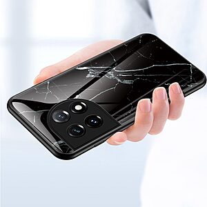 Θήκη OnePlus 11 5G OEM σχέδιο Marble με Πλάτη Tempered Glass TPU σμαραγδί - Image 3