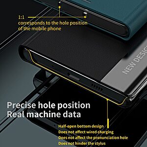 Θήκη Samsung Galaxy S23 New Design Leather Stand Cover από συνθετικό δέρμα λευκό - Image 5
