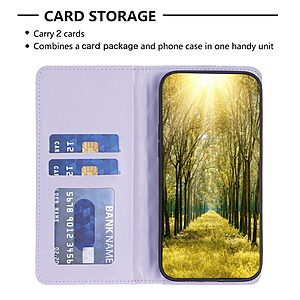 Θήκη Samsung Galaxy S23 BINFEN COLOR Rhombus Pattern Series με βάση στήριξης, υποδοχές καρτών και μαγνητικό κούμπωμα μωβ - Image 3