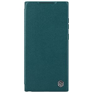 Θήκη Samsung Galaxy S23 Ultra NiLLkin Qin Pro Series με προστασία για την κάμερα, Flip Wallet από σκληρό πλαστικό με ύφασμα και συνθετικό δέρμα πράσινο - Image 3