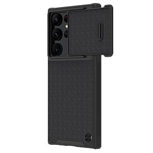 Θήκη Samsung Galaxy S23 Ultra NiLLkin Camshield Texture Pro Series Πλάτη με προστασία για την κάμερα από σκλήρό Premium TPU μαύρο