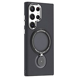 Θήκη Samsung Galaxy S23 Ultra Mad Mask Magnetic Series Silicone Sockproof με Kickstand ring για βάση στήριξης