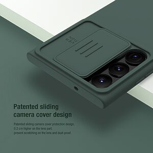 Θήκη Samsung Galaxy S23 Ultra NiLLkin Camshield Flex Series με προστασία για την κάμερα από σκλήρό Premium TPU πράσινο - Image 4