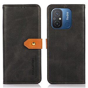 Θήκη Xiaomi Redmi 12C KHAZNEH Leather Wallet Golden Clasp με βάση στήριξης