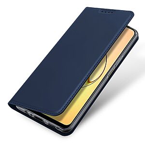 Θήκη Realme 10 Dux Ducis Skin Pro Series με βάση στήριξης, υποδοχή καρτών και μαγνητικό κούμπωμα Flip Wallet από συνθετικό δέρμα και TPU μπλε - Image 4