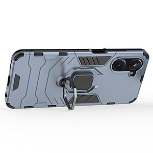 Θήκη Realme 10 Mad Mask Πλάτη Thin Armor με Μαγνητικό δαχτυλίδι και Βάση στήριξης TPU μπλε - Image 3