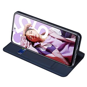 Θήκη Realme C55 Dux Ducis Skin Pro Series με βάση στήριξης, υποδοχή καρτών και μαγνητικό κούμπωμα Flip Wallet από συνθετικό δέρμα και TPU μπλε - Image 3