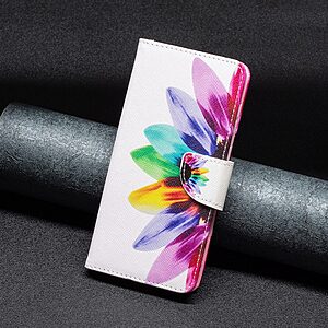 Θήκη Samsung Galaxy A34 5G OEM Colorful Petals με βάση στήριξης, υποδοχές καρτών και μαγνητικό κούμπωμα Flip Wallet από συνθετικό δέρμα και TPU - Image 4