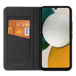 υποδοχή καρτών και μαγνητικό κούμπωμα Flip Wallet από συνθετικό δέρμα και εσωτερικό TPU μαύρο