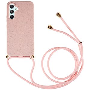 Θήκη Samsung Galaxy A34 5G OEM Soft Silicone Sockproof v2 πλάτη με κορδόνι από αντικραδασμικό TPU ροζ