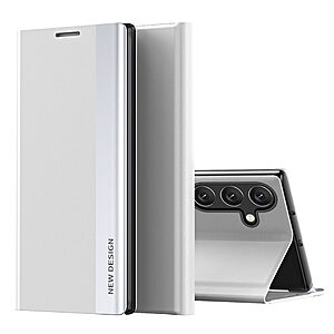 Θήκη Samsung Galaxy A54 5G New Design Invisible Magnet Leather Stand Cover με μαγνητικό κούμπωμα από συνθετικό δέρμα λευκό