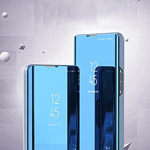 Θήκη Xiaomi 13 5G Mad Mask Mirror Surface Series Flip Window δερματίνη ροζ χρυσό - Image 4