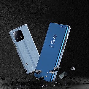 Θήκη Xiaomi 13 5G Mad Mask Mirror Surface Series Flip Window δερματίνη ροζ χρυσό - Image 5