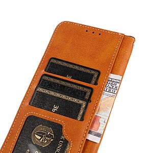 Θήκη Xiaomi Redmi Note 12 4G KHAZNEH Leather Wallet Golden Clasp με βάση στήριξης, υποδοχές καρτών και μαγνητικό κούμπωμα μαύρο - Image 4
