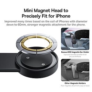 Μαγνητική Βάση Αυτοκινήτου BASEUS CW-HW1 με Ταινία 3M Συμβατή σε Όλα τα Αυτοκίνητα - Μαύρο - Image 5