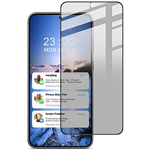 Αντιχαρακτικό γυαλί IMAK Anti Spy για Samsung Galaxy S22 5G / S23 πλήρους κάλυψης Full Coverage Tempered Glass 9H
