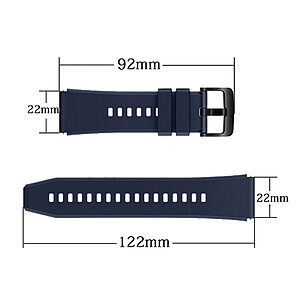 Λουράκι σιλικόνης silicone strap για Huawei Watch GT / GT2 / GT2 Pro μαύρο - Image 5