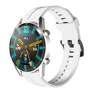 Λουράκι σιλικόνης silicone strap για Huawei Watch GT / GT2 / GT2 Pro λευκό