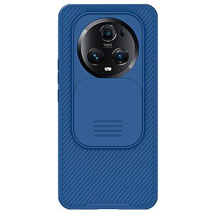 Θήκη Honor Magic5 Pro NiLLkin Camshield Series Πλάτη με προστασία για την κάμερα από σκλήρό Premium TPU μπλε