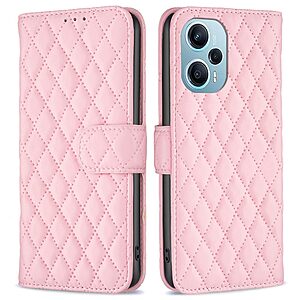 Θήκη Xiaomi Poco F5 5G BINFEN COLOR Rhombus Pattern Series με βάση στήριξης