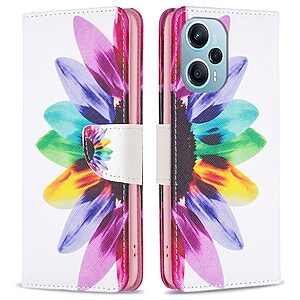 Θήκη Xiaomi Poco F5 5G OEM Colorful Petals με βάση στήριξης