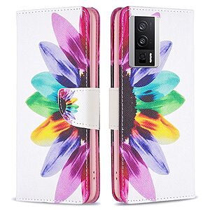 Θήκη Xiaomi Poco F5 Pro 5G OEM Colorful Petals με βάση στήριξης