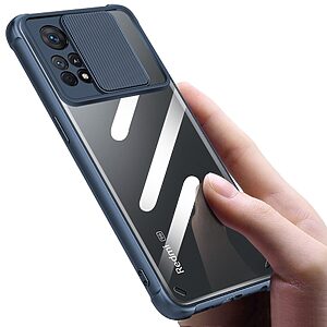 Θήκη Xiaomi Redmi Note 12 Pro 4G / Redmi Note 11 Pro RZANTS Armor Series πλάτη Acrylic Transparent v2 με ενισχυμένες γωνίες από σκλήρό Premium TPU μπλε - Image 3