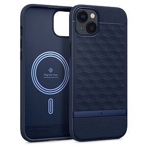 Caseology Parallax Mag by Spigen® Θήκη Σιλικόνης MagSafe για iPhone 14: Προστασία Κάμερας με Πιστοποίηση Αντοχής MIL-STD 810G-516.6 - Midnight Blue
