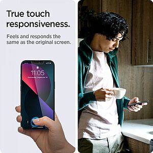 Spigen® Tempered Glas.tR "EZ FIT" Γυαλί Προστασίας οθόνης [x2.Σετ] για iPhone 13 / 13 Pro / 14 - Privacy [Προστασία Ιδιωτικότητας] - Image 4