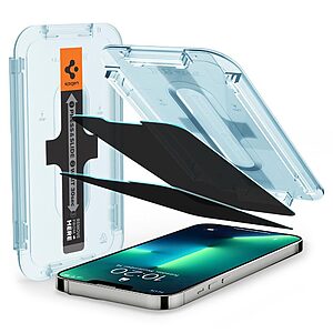 Spigen® Tempered Glas.tR "EZ FIT" Γυαλί Προστασίας οθόνης [x2.Σετ] για iPhone 13 Pro Max - Privacy [Προστασία Ιδιωτικότητας] - Image 7