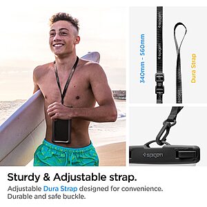 Spigen® A610 Universal - Έξυπνη Αδιάβροχη Θήκη | Πιστοποίηση IPX8 | Αντοχή έως 30m | Επιπλέει για ασφάλεια | Συμβατή έως 6.9" - Black - Image 10