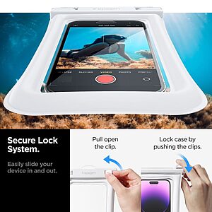 Spigen® A610 Universal - Έξυπνη Αδιάβροχη Θήκη | Πιστοποίηση IPX8 | Αντοχή έως 30m | Επιπλέει για ασφάλεια | Συμβατή έως 6.9" - White - Image 6