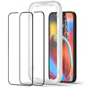 Spigen® ALM Tempered Glass FC Γυαλί Προστασίας οθόνης Full Face [x2.Σετ] για iPhone 13 / 13 Pro / 14 - Black - Image 10