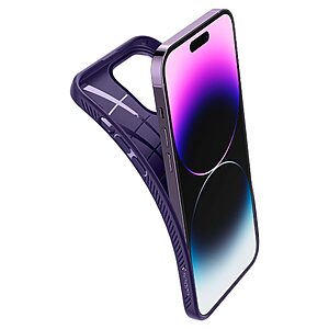 Spigen® Liquid Air για iPhone 14 Pro Max: Λεπτή Θήκη Σιλικόνης με αντικραδασμικές γωνίες, και Ανθεκτικό Premium TPU - Deep Purple - Image 7
