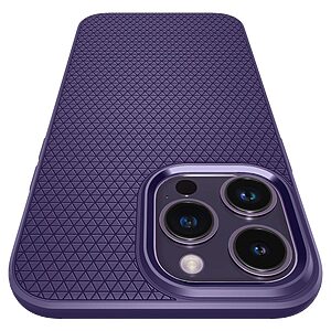 Spigen® Liquid Air για iPhone 14 Pro Max: Λεπτή Θήκη Σιλικόνης με αντικραδασμικές γωνίες, και Ανθεκτικό Premium TPU - Deep Purple - Image 8